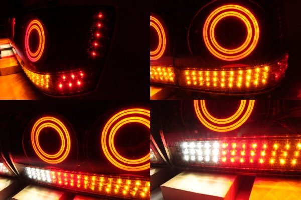 画像4: 17 クラウン アスリート 後期 フルLEDアクリルテール　流星ウィンカー対応 インナーブラックラメフレーク塗装 (4)