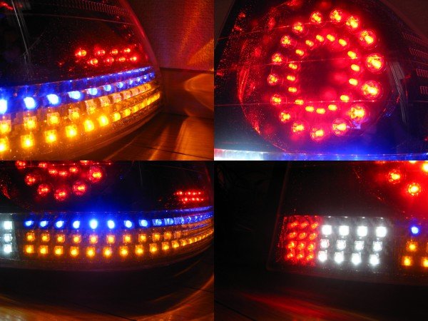 画像5: アルテッツァ フルLEDテール 流星ウィンカー対応 インナーブラックラメフレーク塗装 (5)