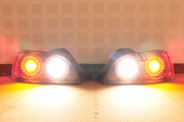 画像6: S2000 前期  フルLEDテール 4連リング インナーブラックラメ塗装 (6)