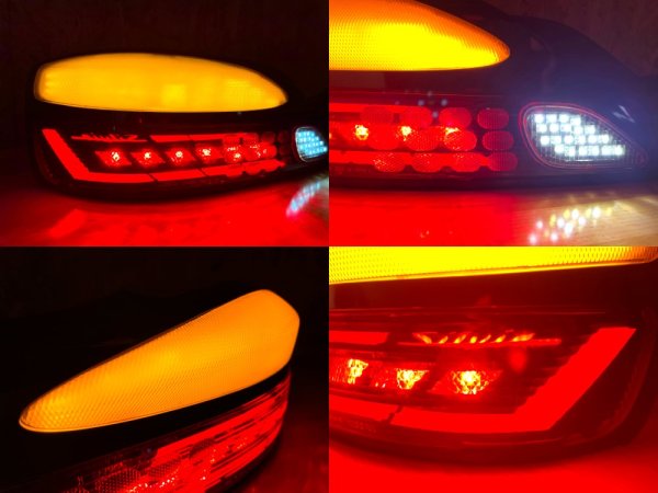 画像6: S15 シルビア フルLEDテール 立体アクリル加工(ロゴ入り) ウィンカー部面発光 パワーLED仕様 インナーブラック塗装 (6)