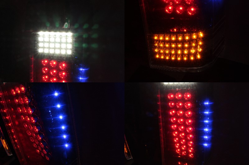N-BOXカスタム フルLEDテール リフレクター 流星ウィンカー対応 インナーブラックラメ塗装 - LED Custom Factory